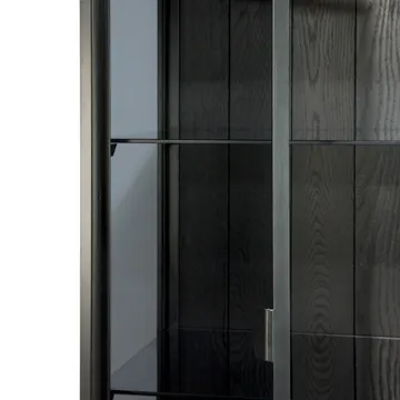 Anders vitrine - Preto 2 portas de vidro-Metall - Ethnicraft