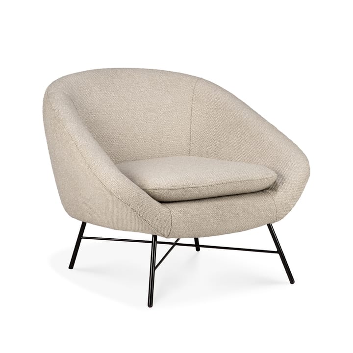 Barrow poltrona lounge  - Off white-Preto metal - Ethnicraft