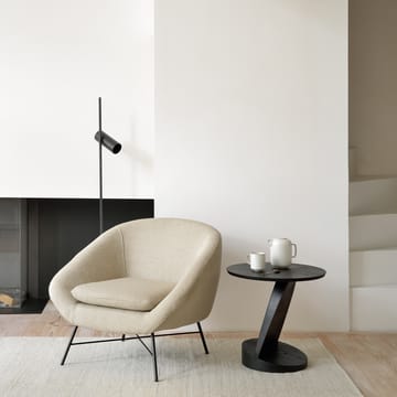 Barrow poltrona lounge  - Off white-Preto metal - Ethnicraft