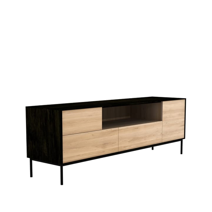 Blackbird móvel de TV - Carvalho preto-Pernas de metal pretas - Ethnicraft