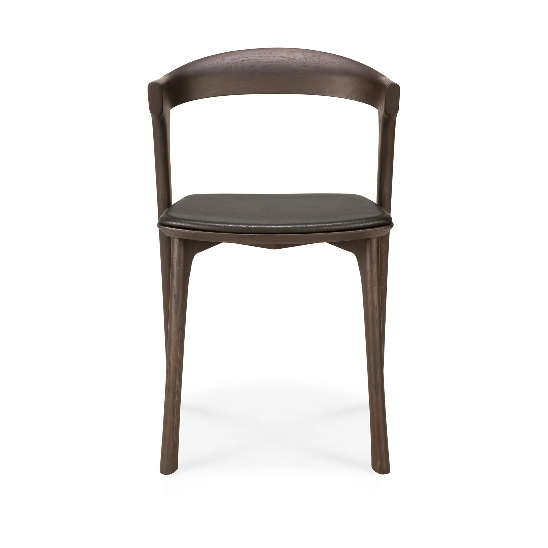 Bok cadeira com assento em couro, Carvalho cor de noz-couro castanho Ethnicraft