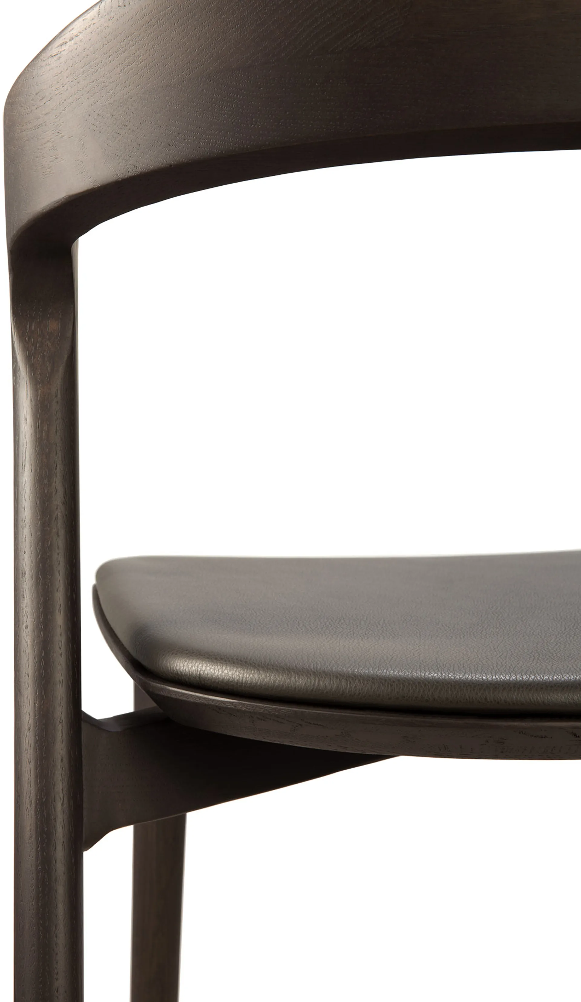 Bok cadeira com assento em couro, Carvalho cor de noz-couro castanho Ethnicraft