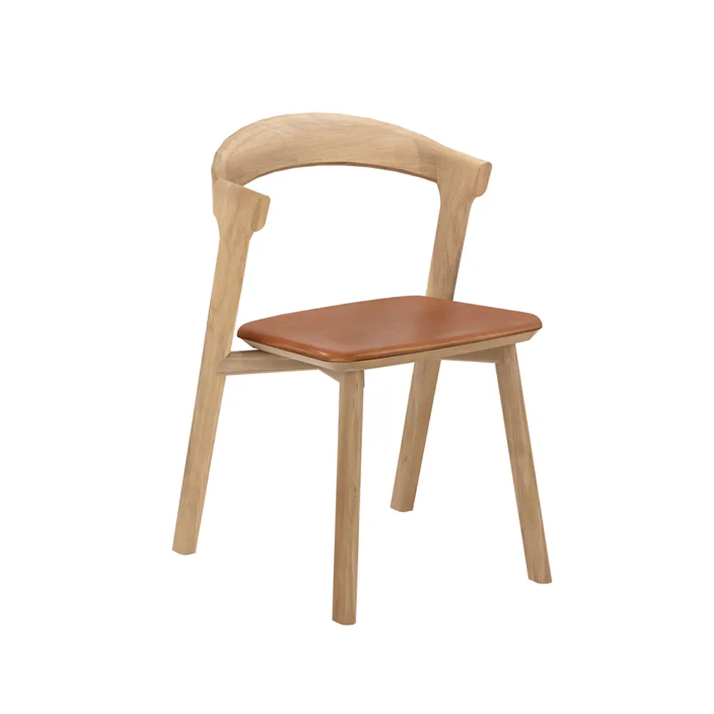 Bok cadeira com assento em couro, Couro carvalho conhaque Ethnicraft