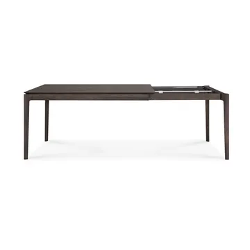 Bok mesa de jantar extensível  - Carvalho lacado castanho, 90x140/220 cm - Ethnicraft