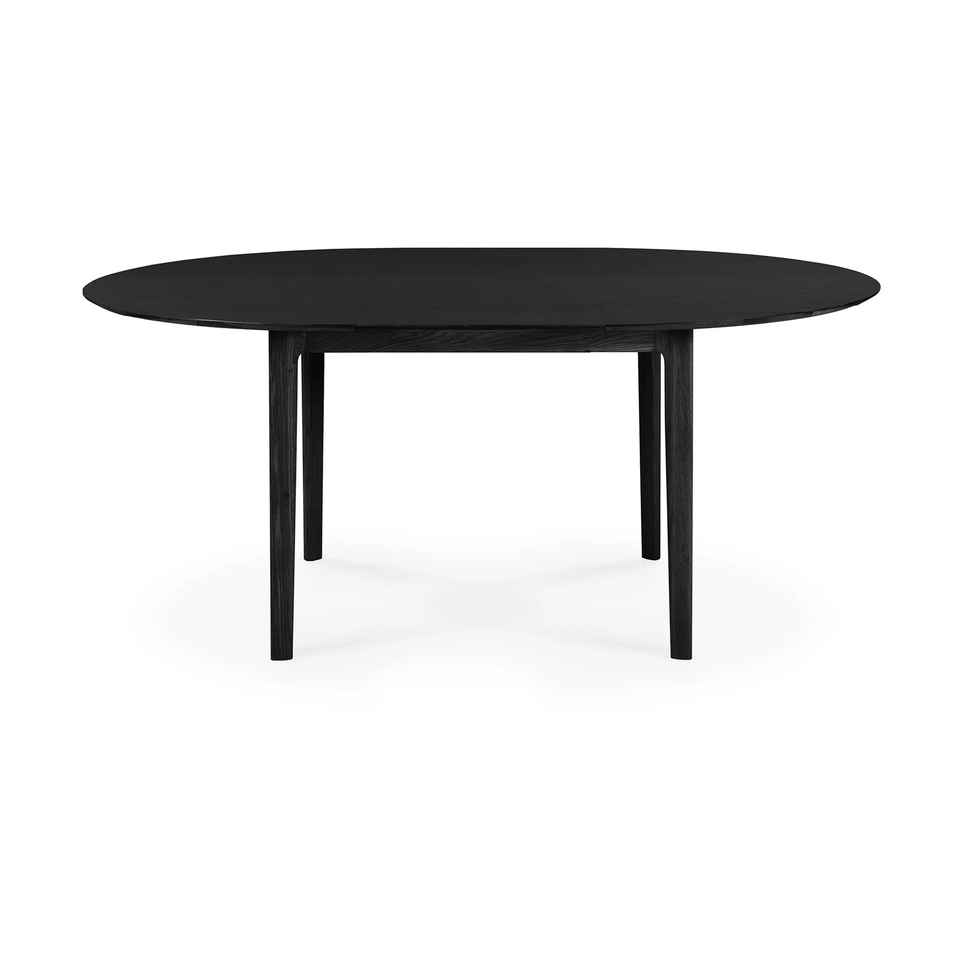 Bok mesa de jantar oval 129/179x100x76 cm, Carvalho envernizado preto Ethnicraft