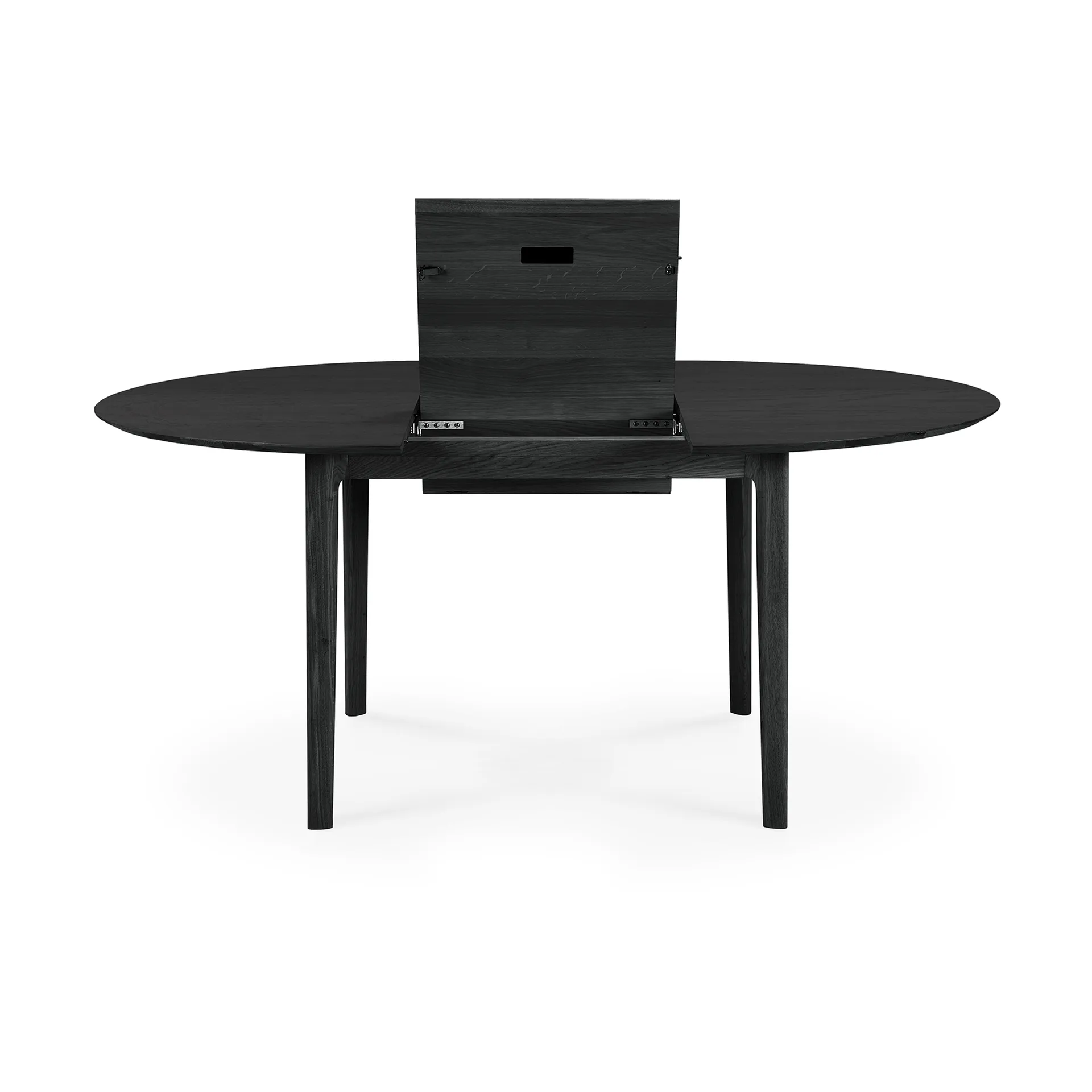 Bok mesa de jantar oval 129/179x100x76 cm, Carvalho envernizado preto Ethnicraft
