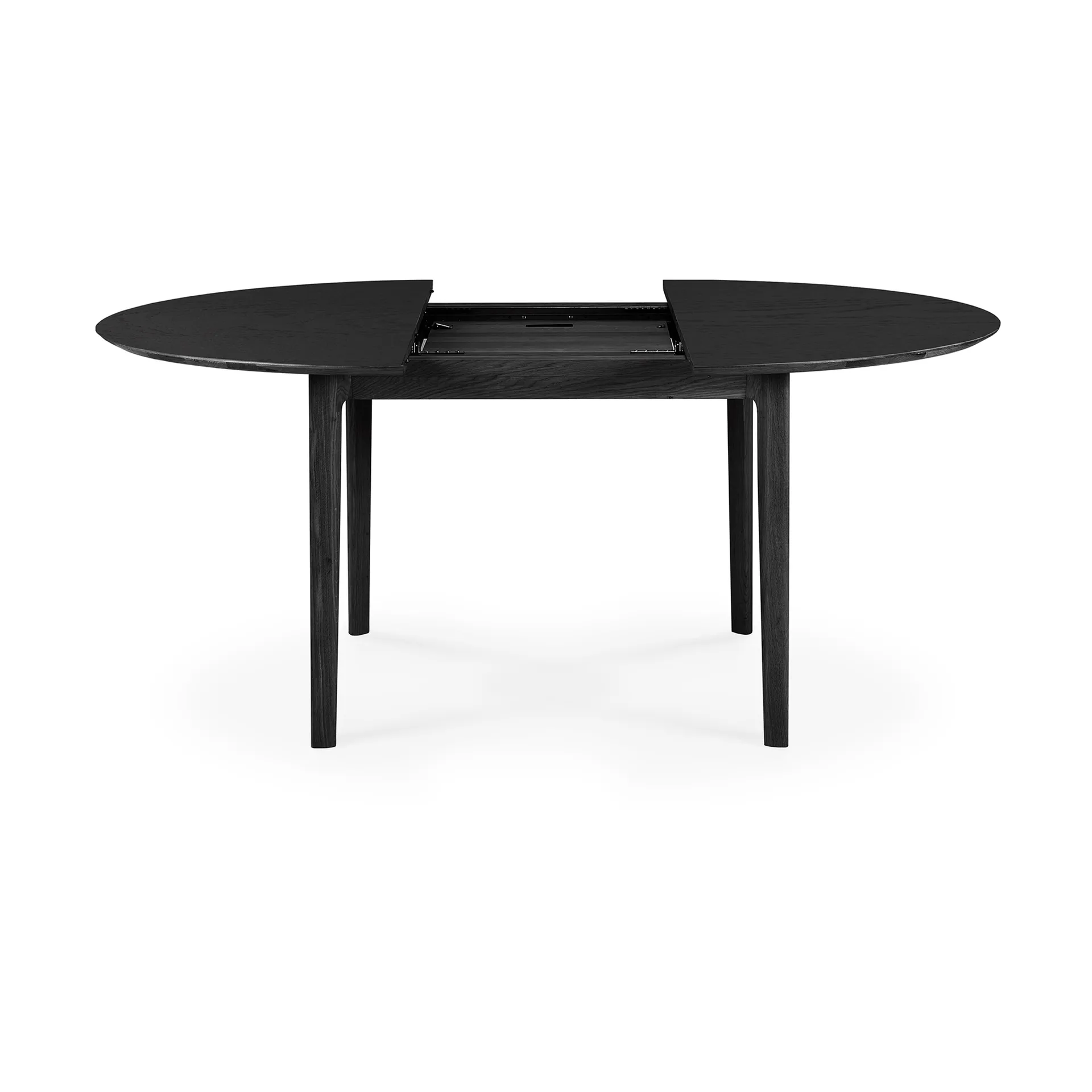 Bok mesa de jantar oval 129/179x100x76 cm, Carvalho envernizado preto Ethnicraft