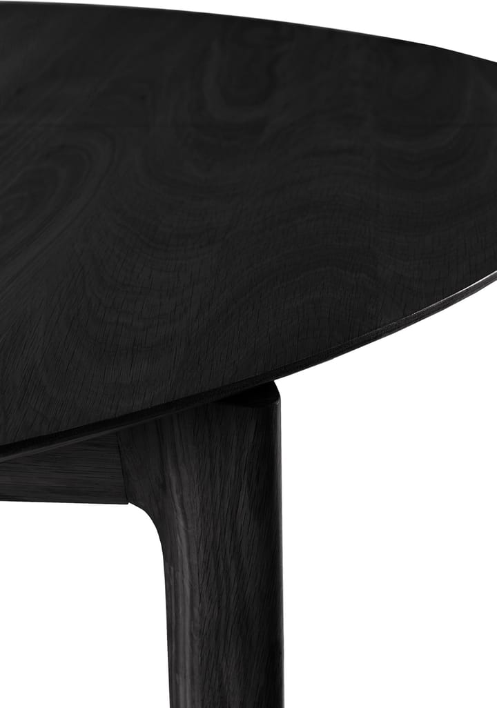 Bok mesa de jantar oval 129/179x100x76 cm, Carvalho envernizado preto Ethnicraft