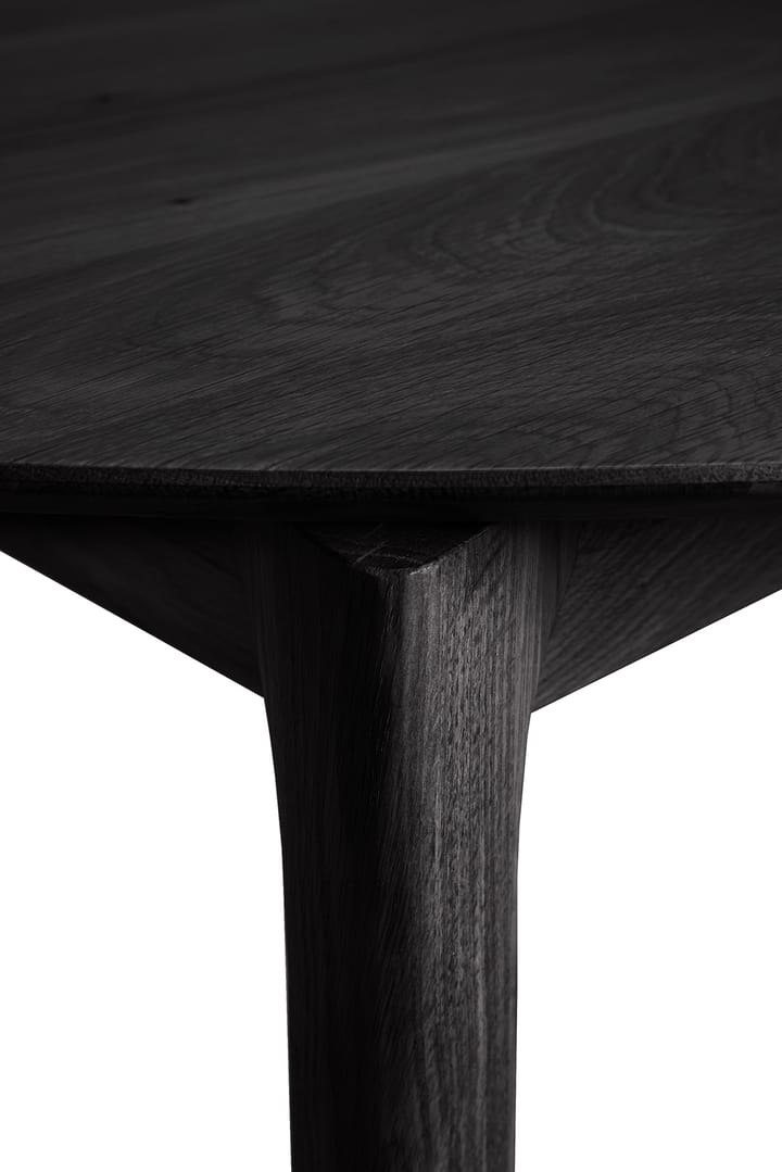 Bok mesa de jantar oval 129/179x100x76 cm, Carvalho envernizado preto Ethnicraft