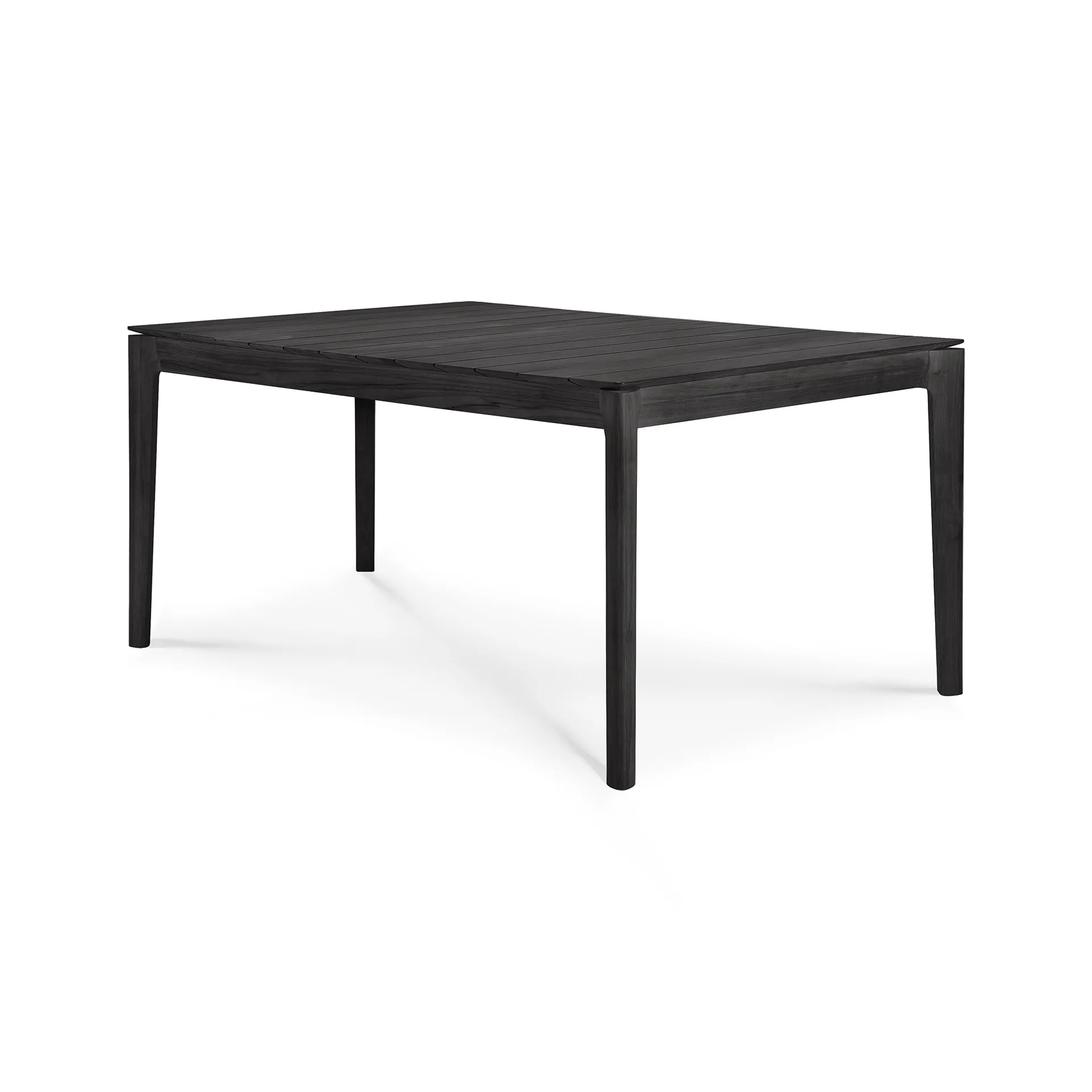 Bok outdoor mesa de jantar em teca tingida de preto, 162x80 cm Ethnicraft