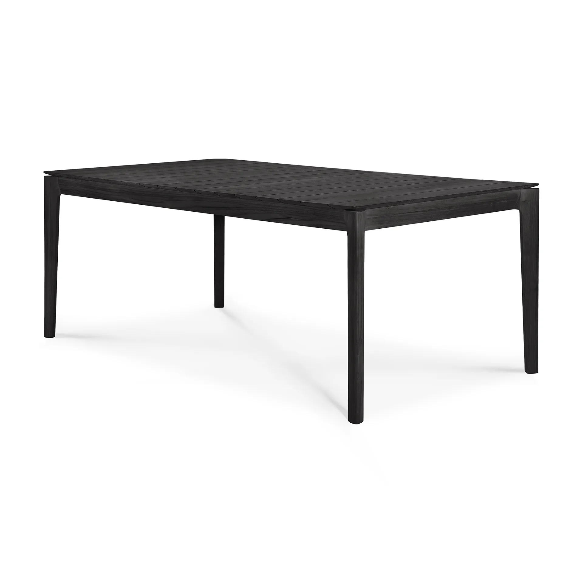 Bok outdoor mesa de jantar em teca tingida de preto, 200x100 cm Ethnicraft