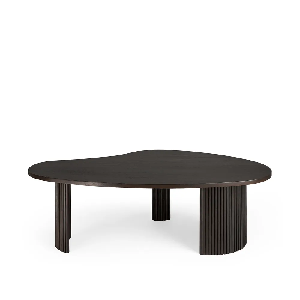 Boomerang mesa de centro, Mogno castanho escuro 126x74x40 cm Ethnicraft