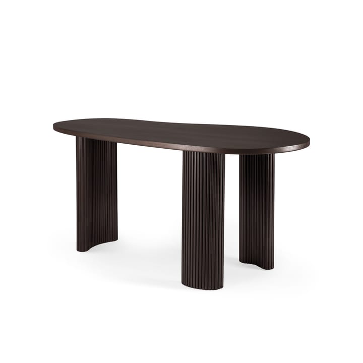 Boomerang secretária 160x83x76 cm, mogno tingido de castanho-escuro Ethnicraft