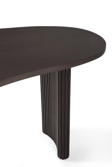 Boomerang secretária 160x83x76 cm - mogno tingido de castanho-escuro - Ethnicraft