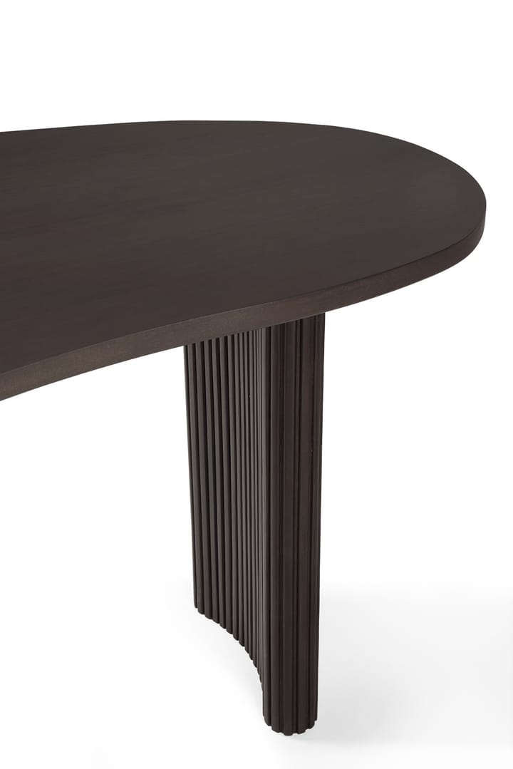 Boomerang secretária 160x83x76 cm, mogno tingido de castanho-escuro Ethnicraft