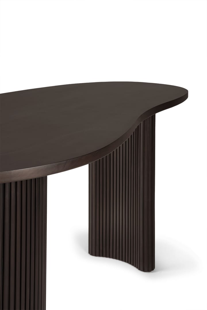 Boomerang secretária 160x83x76 cm, mogno tingido de castanho-escuro Ethnicraft