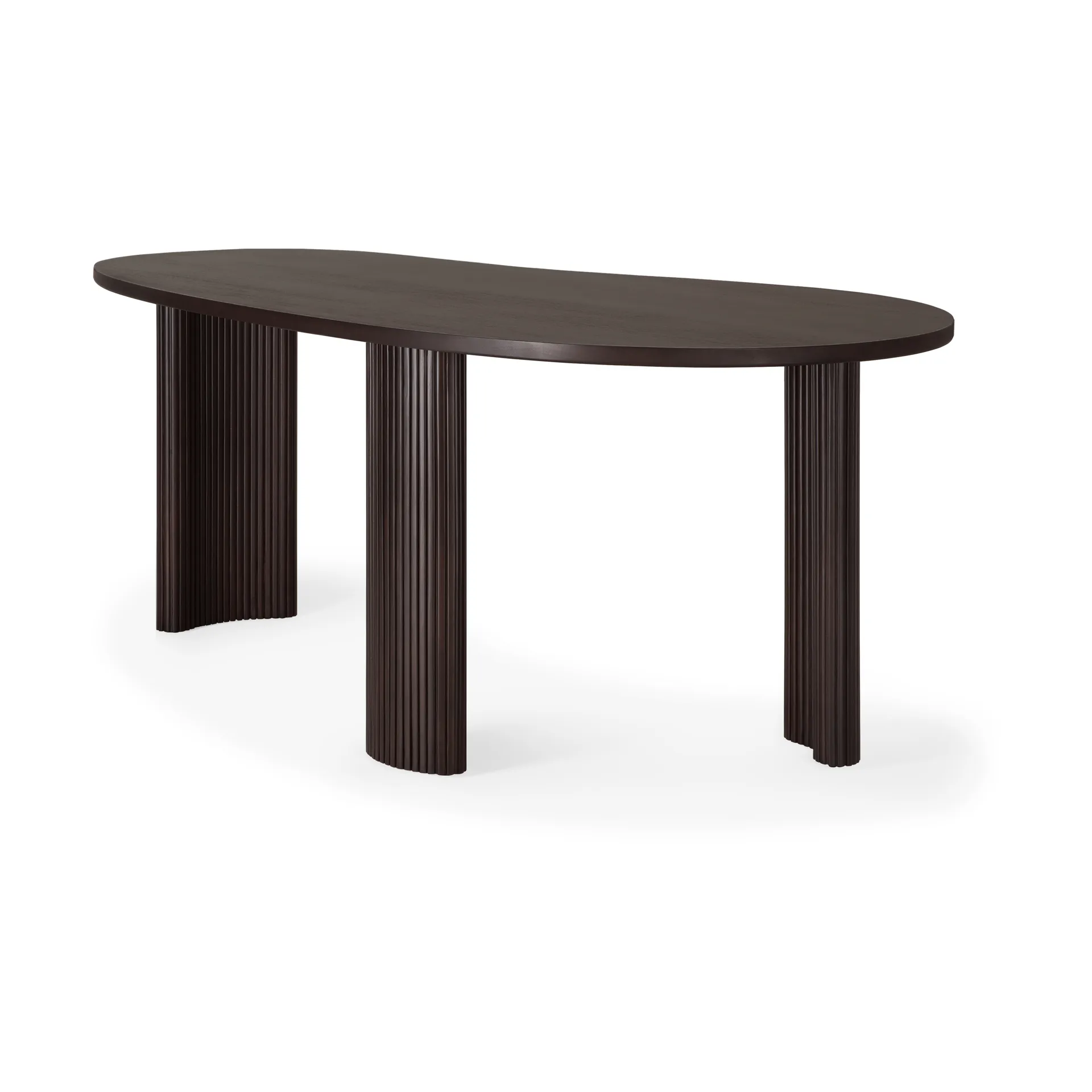 Boomerang secretária, Mogno castanho escuro, 200x100x76 cm Ethnicraft