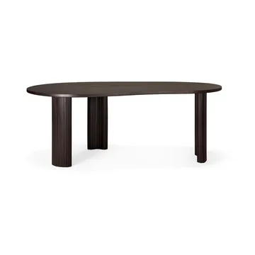 Boomerang secretária - Mogno castanho escuro, 200x100x76 cm - Ethnicraft