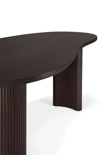 Boomerang secretária - Mogno castanho escuro, 200x100x76 cm - Ethnicraft