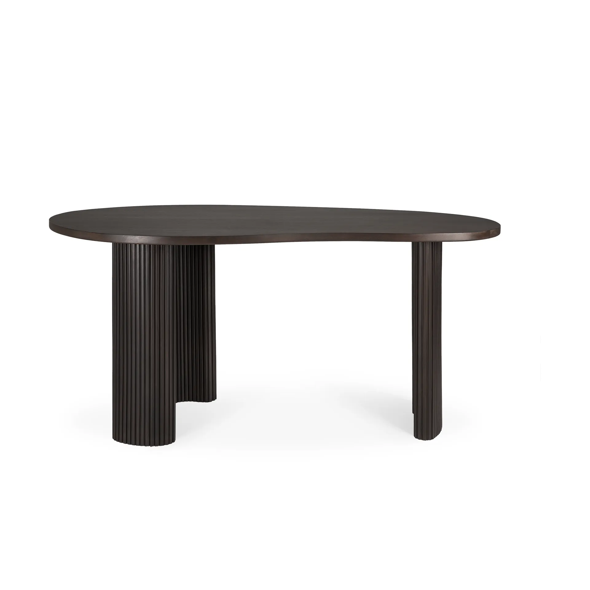 Boomerang secretária, mogno tingido de castanho-escuro, 160x83x76 cm Ethnicraft