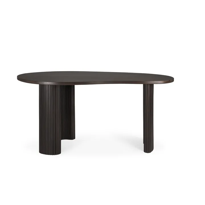 Boomerang secretária - mogno tingido de castanho-escuro, 160x83x76 cm - Ethnicraft