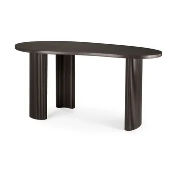 Boomerang secretária - mogno tingido de castanho-escuro, 160x83x76 cm - Ethnicraft