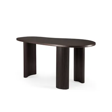 Boomerang secretária - mogno tingido de castanho-escuro, 160x83x76 cm - Ethnicraft