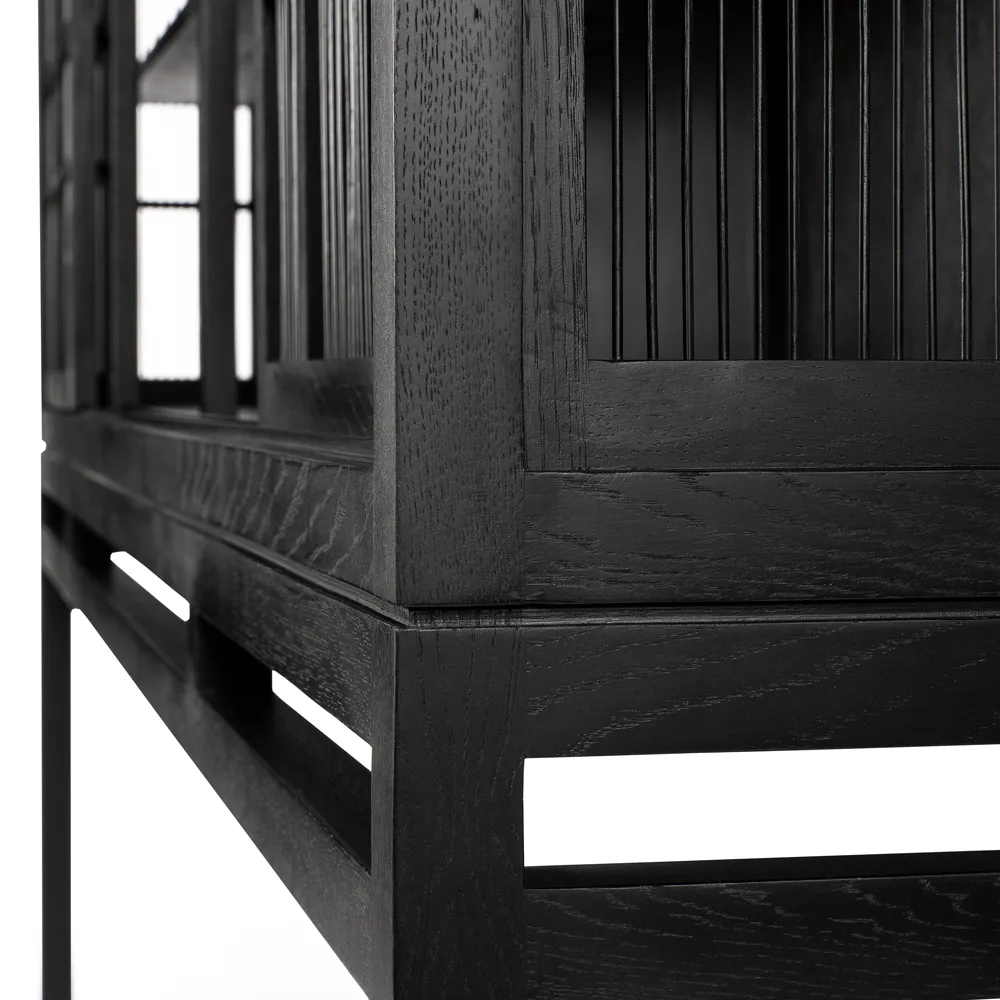 Burung armário, Carvalho preto 2 portas deslizantes Ethnicraft