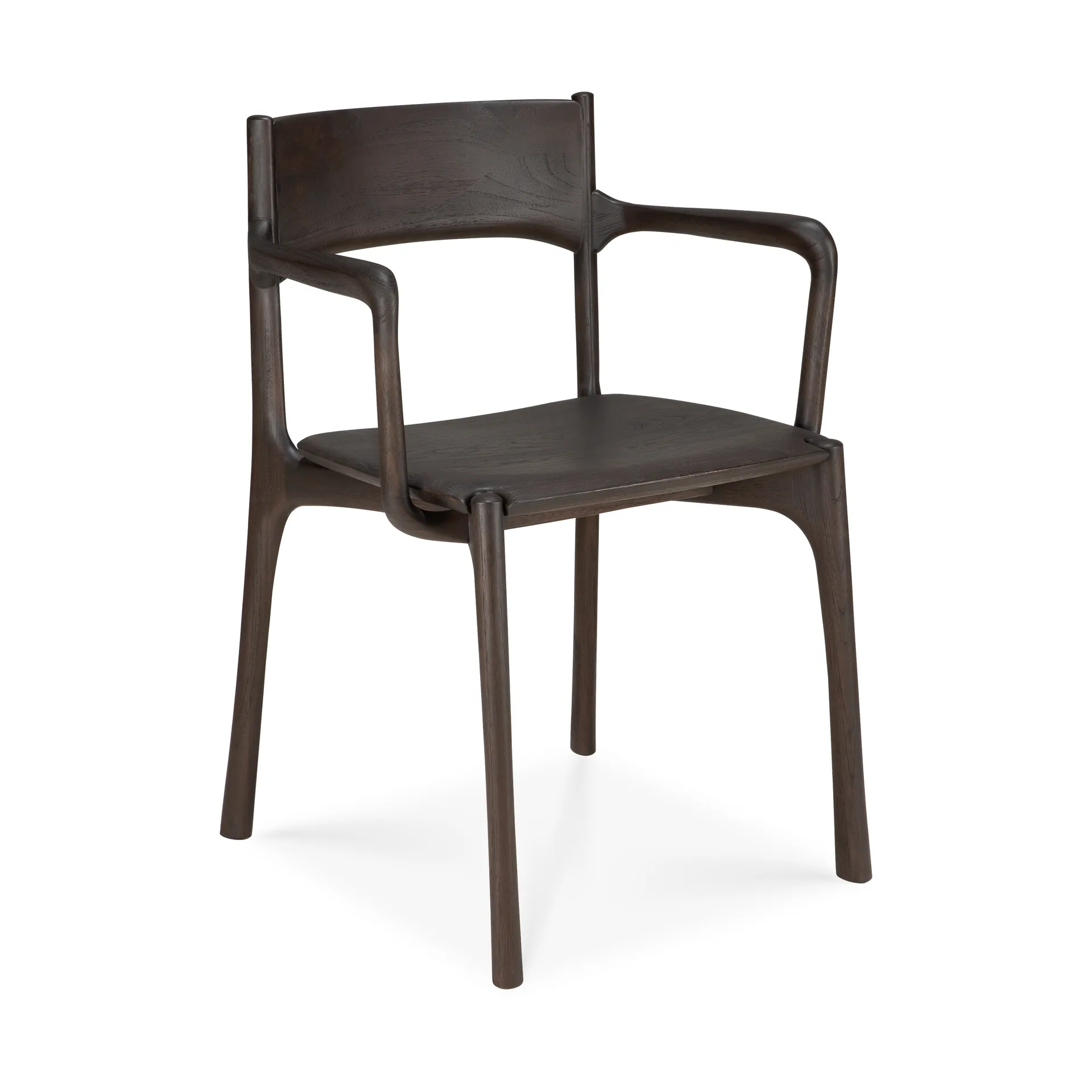 Cadeira com braços PI, Teak castanho escuro Ethnicraft
