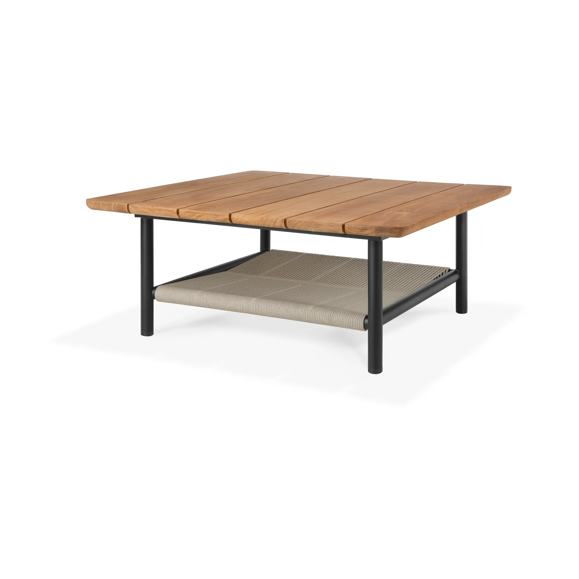 Corbey Outdoor mesa de centro , 80 cm, teca-alumínio preto Ethnicraft