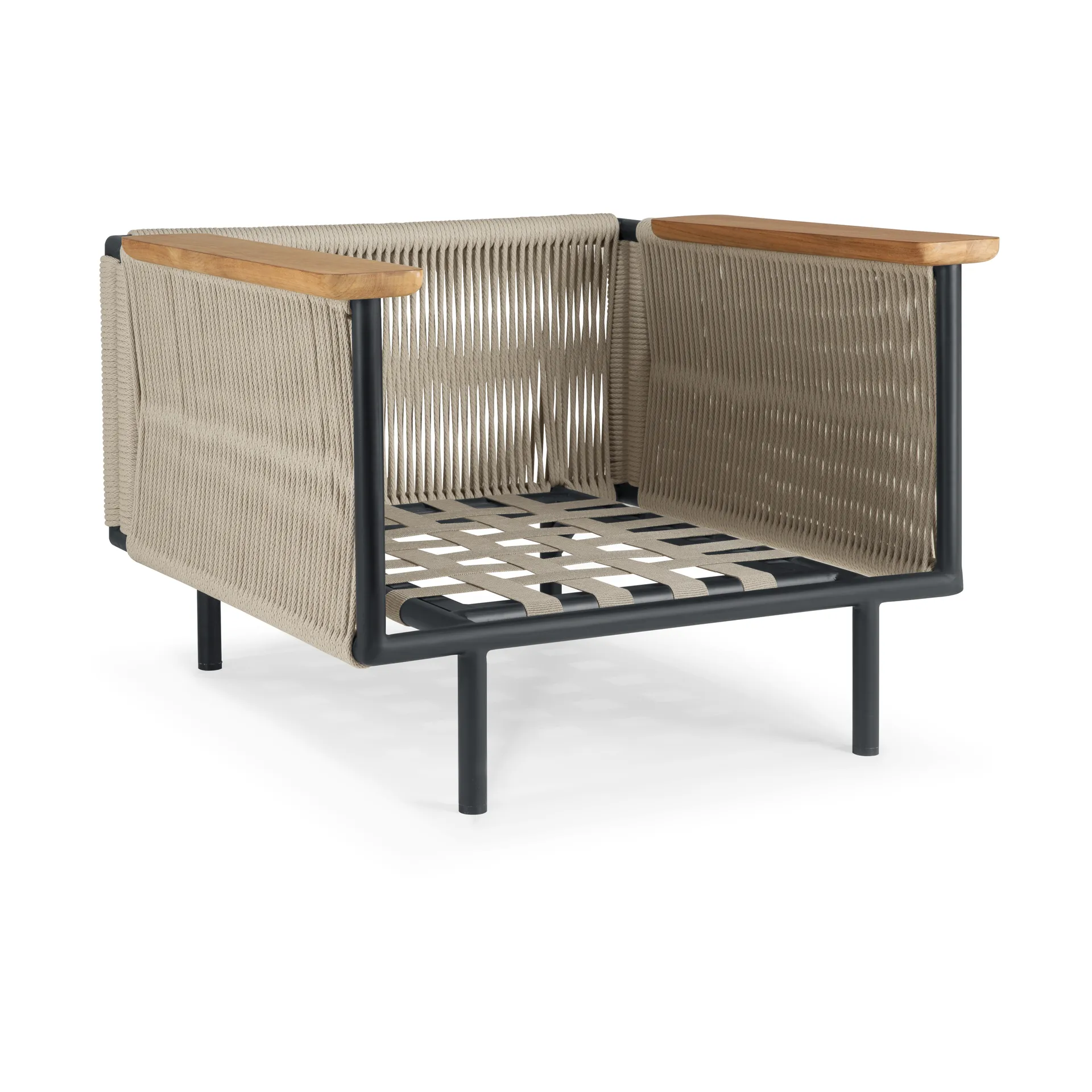 Corbey Outdoor poltrona de lounge, Alumínio preto Ethnicraft