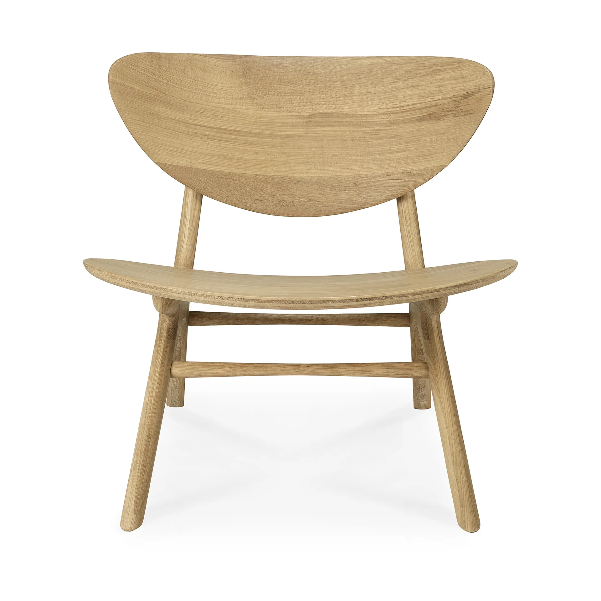 Eye poltrona de lounge, Carvalho envernizado com cera dura Ethnicraft