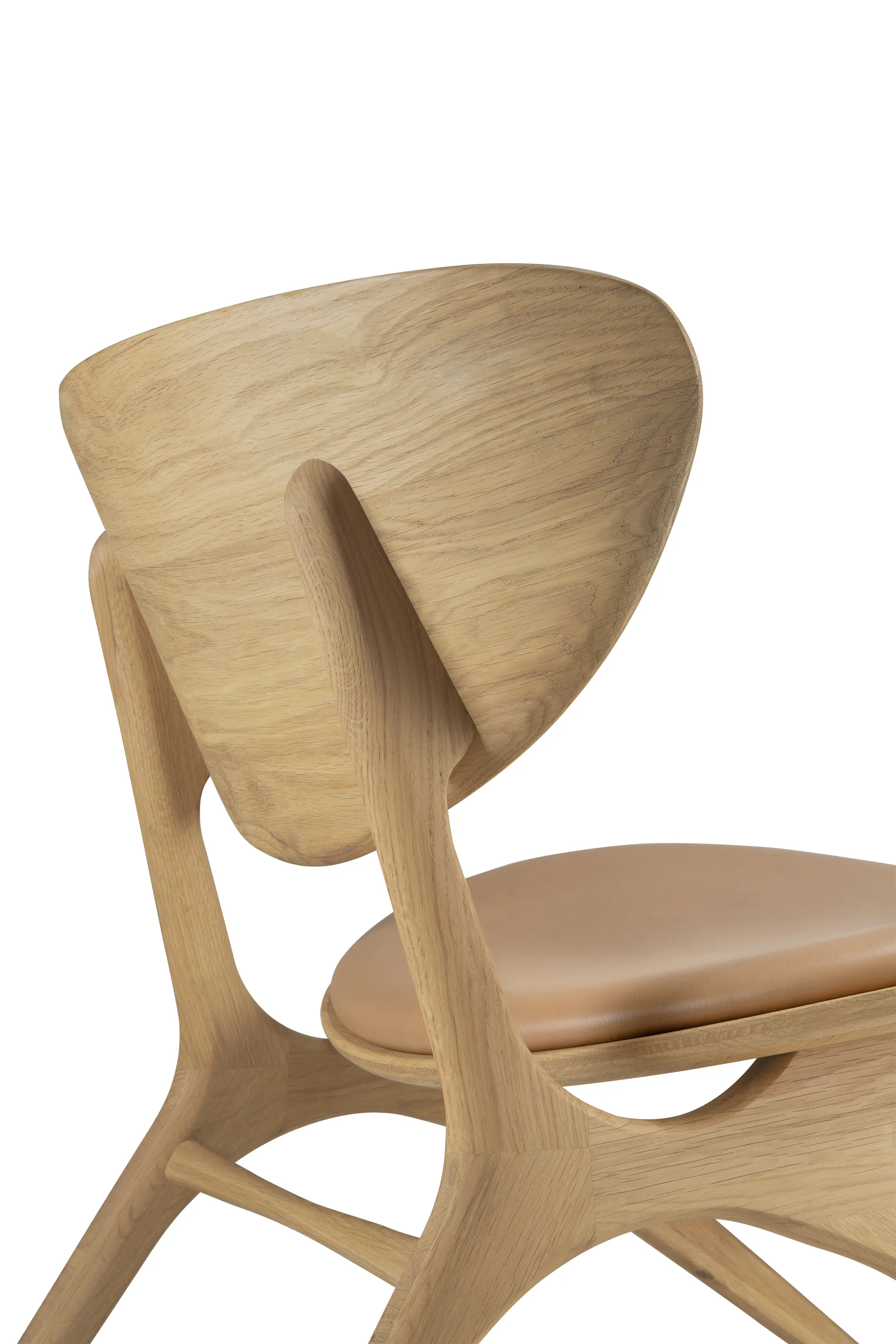 Eye poltrona de lounge, Carvalho lacado-couro Sienna Ethnicraft