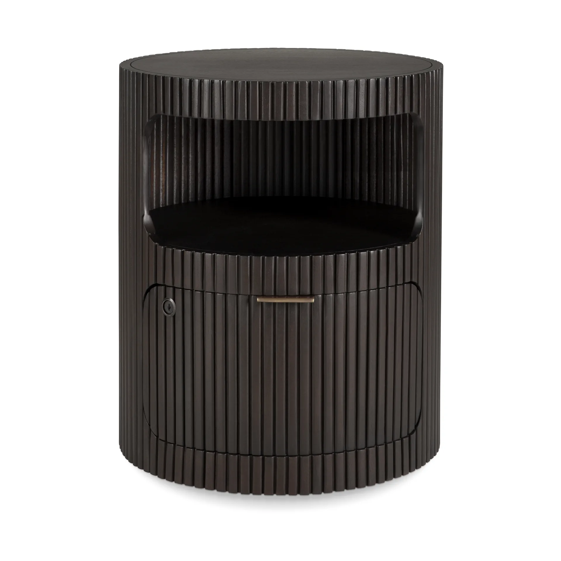 Gaveteiro Boomerang, Mogno castanho escuro, Ø45 cm Ethnicraft