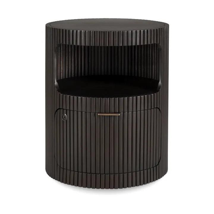 Gaveteiro Boomerang - Mogno castanho escuro, Ø45 cm - Ethnicraft