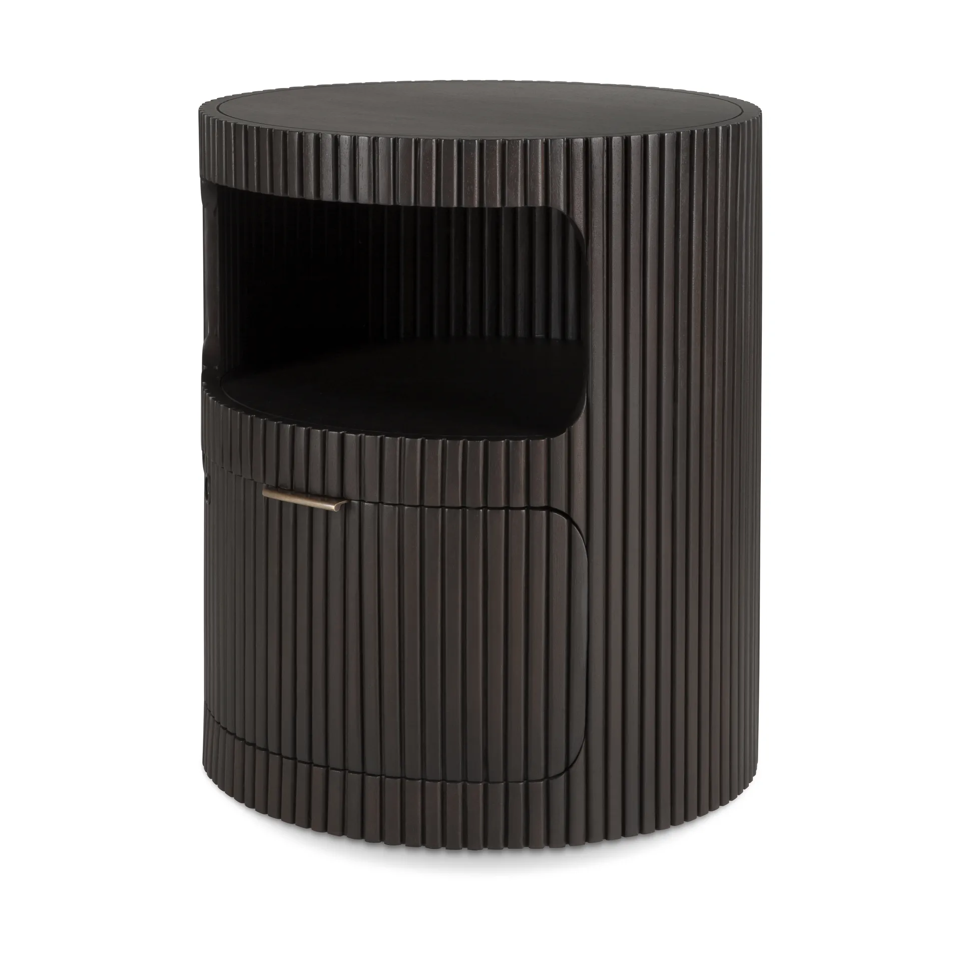 Gaveteiro Boomerang, Mogno castanho escuro, Ø45 cm Ethnicraft