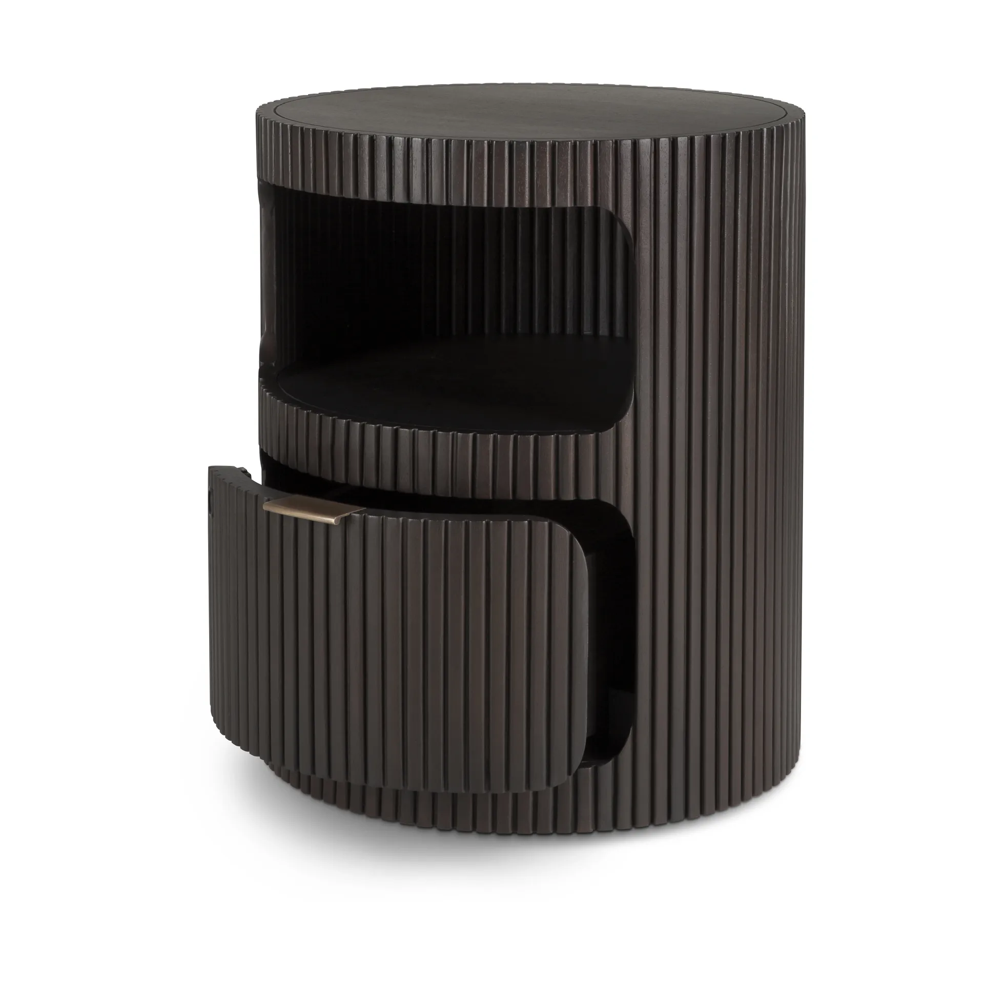 Gaveteiro Boomerang, Mogno castanho escuro, Ø45 cm Ethnicraft