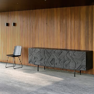 Graphic aparador - Teak preto 4 portas - Ethnicraft
