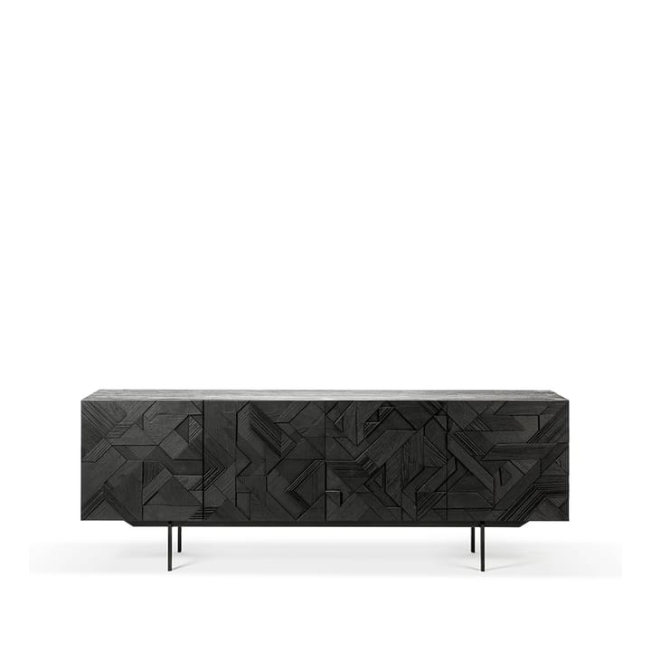 Graphic aparador - Teak preto 4 portas - Ethnicraft