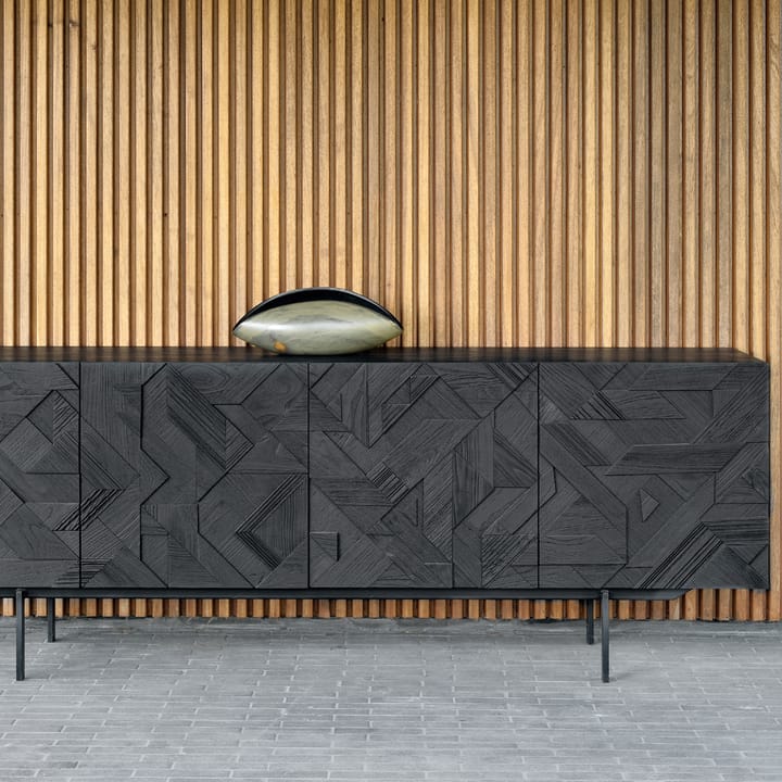 Graphic aparador, Teak preto 4 portas Ethnicraft