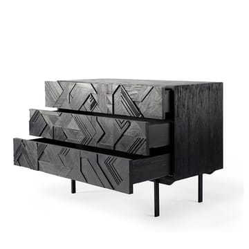 Graphic cômoda 87x100 cm - Teak preto - Ethnicraft