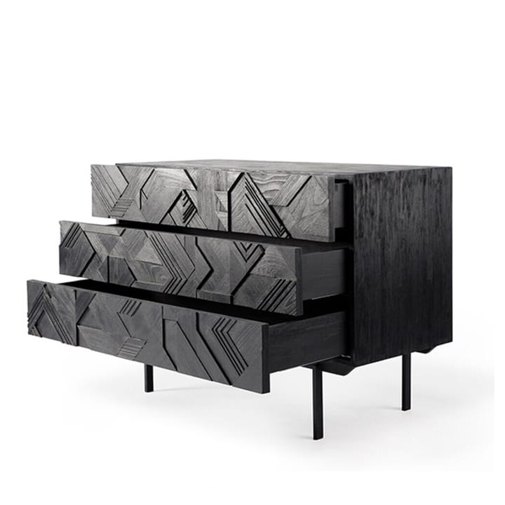 Graphic cômoda 87x100 cm, Teak preto Ethnicraft