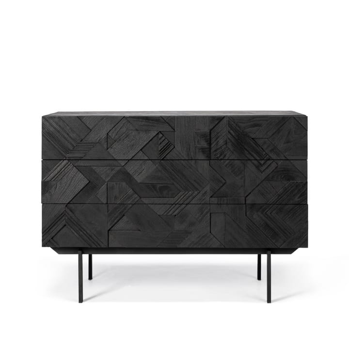 Graphic cômoda 87x100 cm - Teak preto - Ethnicraft