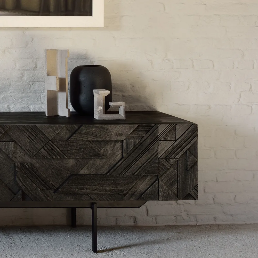 Graphic móvel de TV, Preto 242 cm Ethnicraft