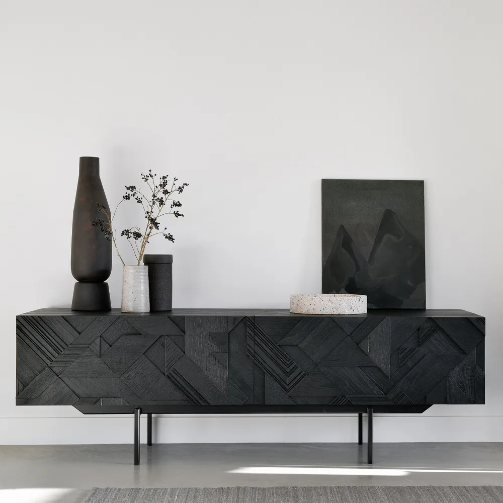 Graphic móvel de TV, Preto 242 cm Ethnicraft