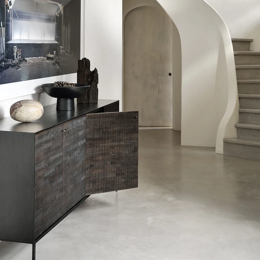 Grooves aparador, Black 3 portas Ethnicraft