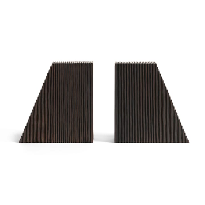 Grooves apoio para livros 2 unidades - Mogno castanho escuro - Ethnicraft