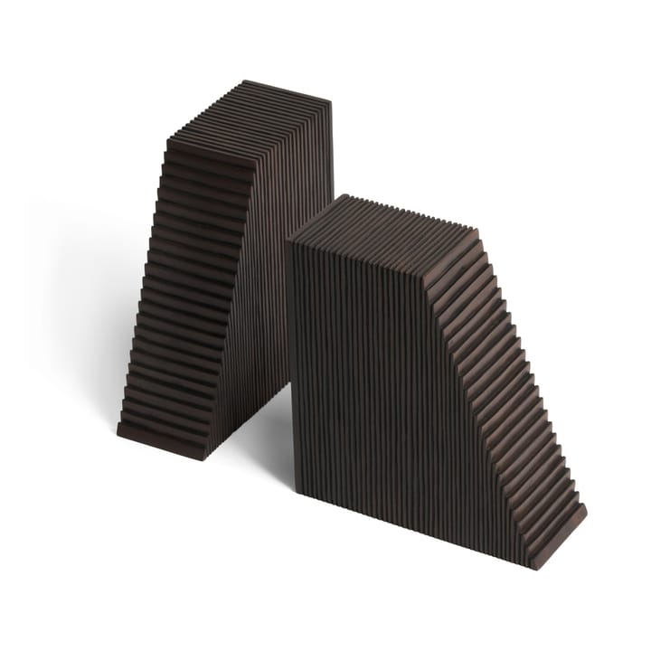 Grooves apoio para livros 2 unidades, Mogno castanho escuro Ethnicraft