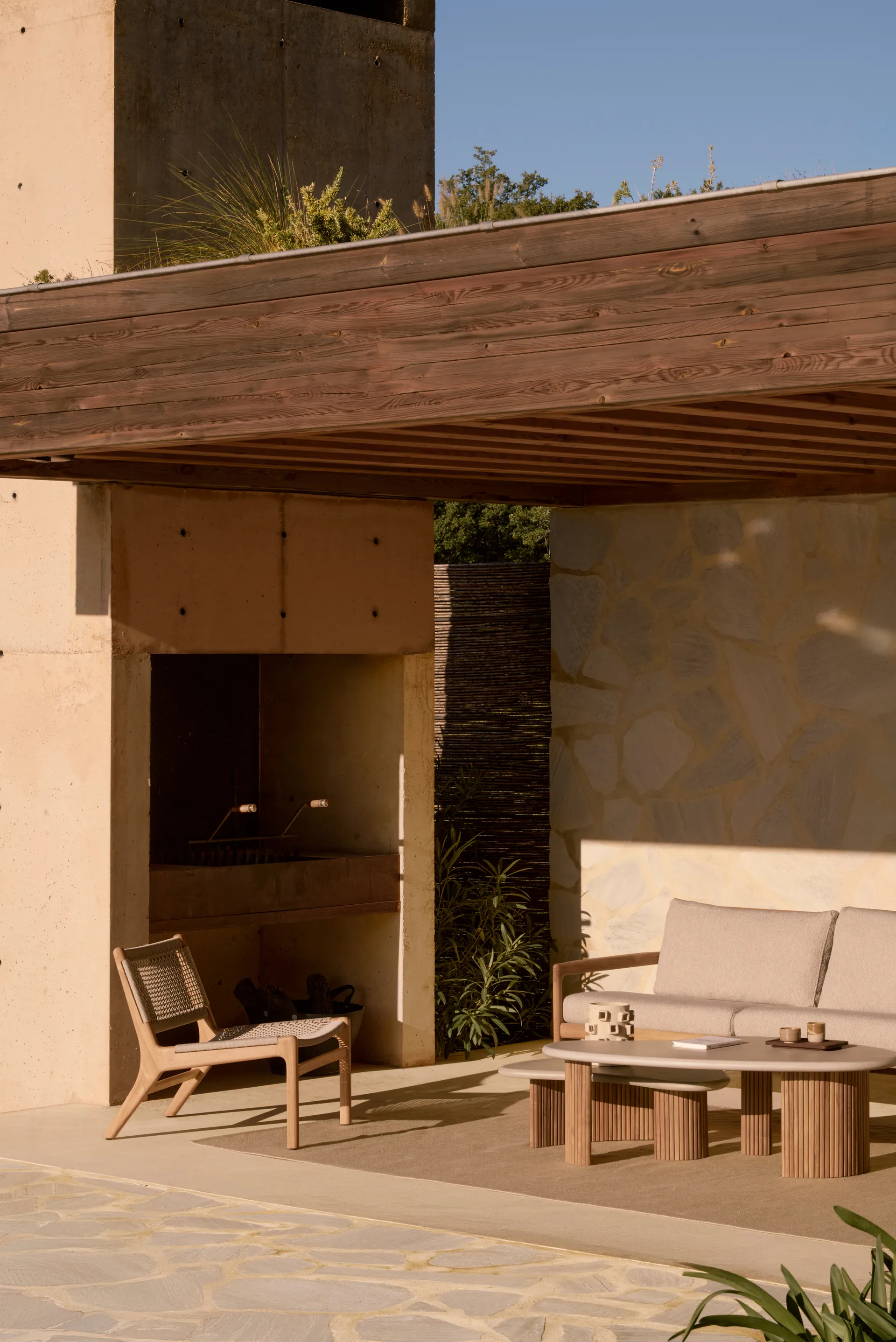 Jack outdoor poltrona de lounge em teca, Beige Ethnicraft