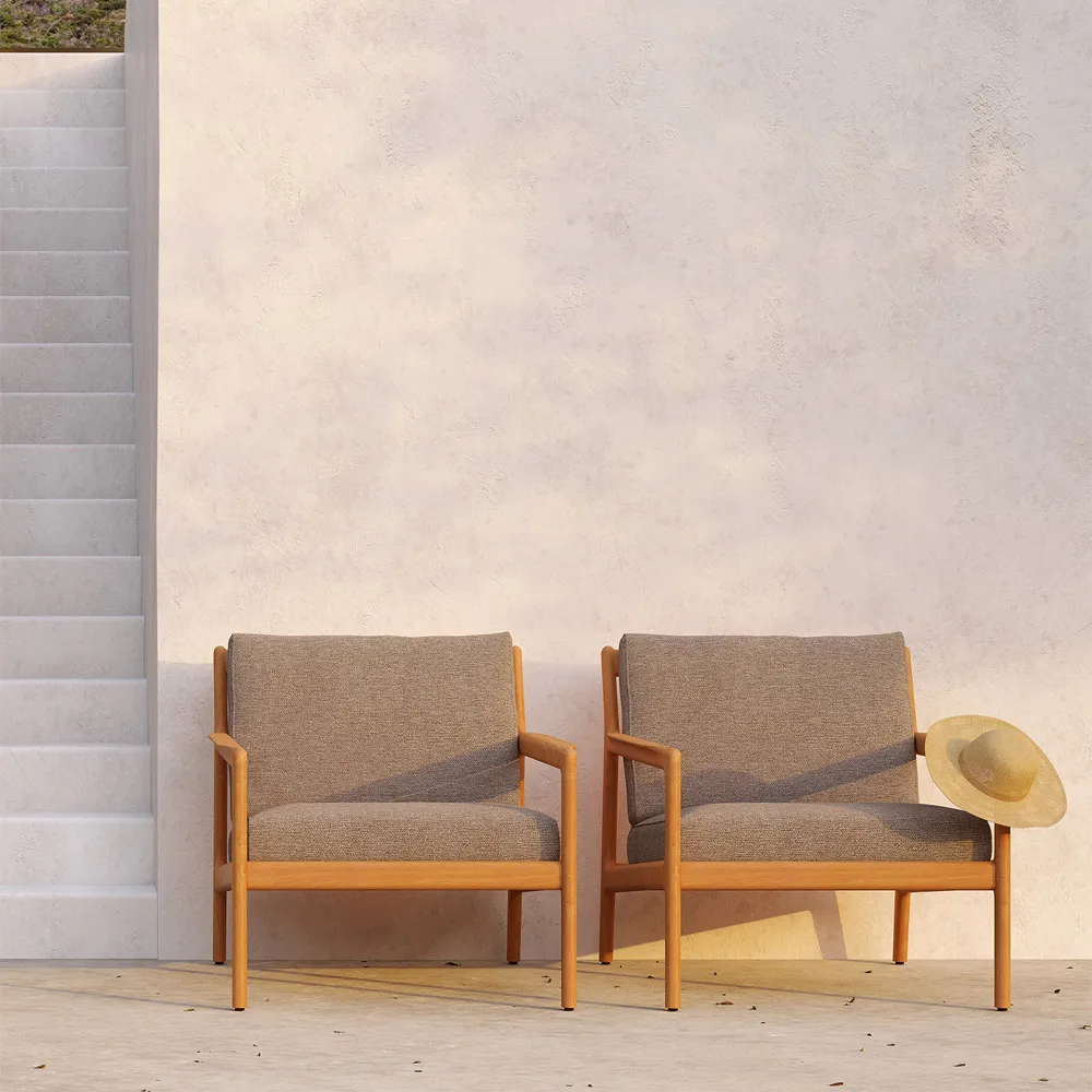 Jack outdoor poltrona de lounge em teca, Mocha Ethnicraft